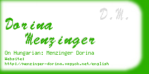 dorina menzinger business card